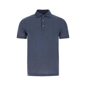 Fedeli Cotton Crew Neck T-Shirt Men Blue T-Shirts